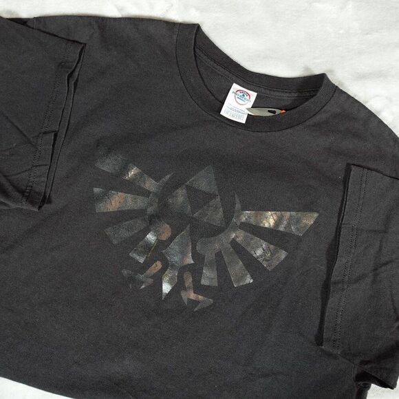 Legend Of Zelda Twilight Princess T Shirt Mens XL Slim Fit Gaming Black Y2K - Picture 1 of 7